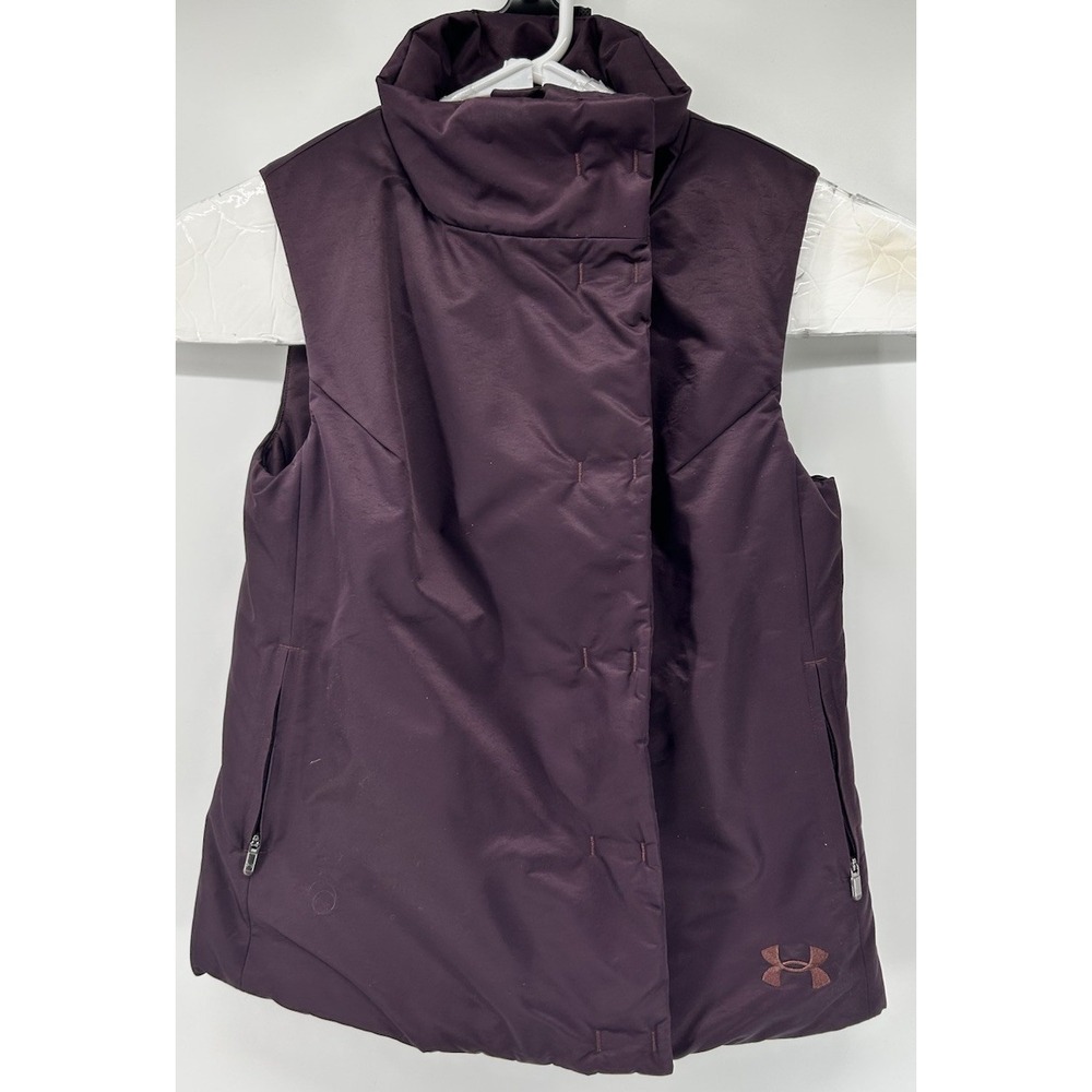 Under Armour Cold Gear Dark Purple Full Zip Snap Best Women's Size XS